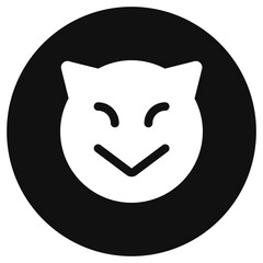 Editable evil devil face vector icon. Part of a big icon set family. Perfect for web and app interfaces, presentations, infographics, etc