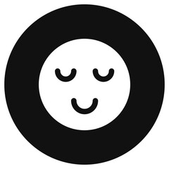 Editable calm, zen, relaxed face vector icon. Part of a big icon set family. Perfect for web and app interfaces, presentations, infographics, etc