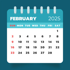 2025 Calendar Template February