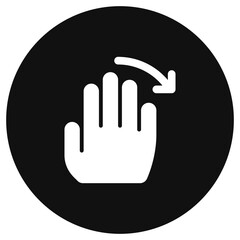 Obraz premium Editable hand swipe left vector icon. Part of a big icon set family. Perfect for web and app interfaces, presentations, infographics, etc