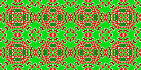 Seamless pattern banner red and green. Festive red and green Christmas pattern. Merry Christmas. Happy New Year.