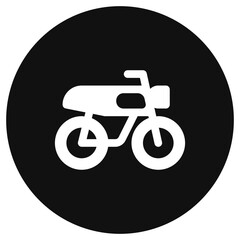 Editable motorbike vector icon. Vehicles, transportation, travel. Part of a big icon set family. Perfect for web and app interfaces, presentations, infographics, etc