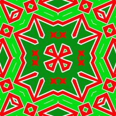 Seamless square pattern red and green. Christmas pattern green and red. Merry Christmas. Happy New Year.