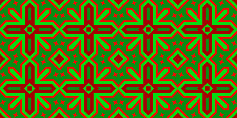 Seamless pattern banner red and green. Festive red and green Christmas pattern. Merry Christmas. Happy New Year.