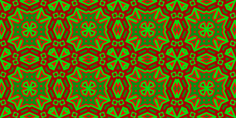 Seamless pattern banner red and green. Festive red and green Christmas pattern. Merry Christmas. Happy New Year.