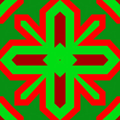 Seamless square pattern red and green. Christmas pattern green and red. Merry Christmas. Happy New Year.