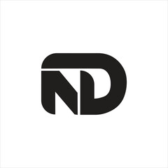 Nd or Dn letter initial unique elegant and icon logo design