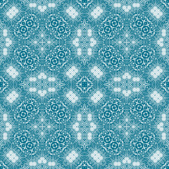 Christmas seamless pattern. Christmas background blue. Snowflake pattern. Happy New Year