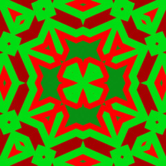 Seamless square pattern red and green. Christmas pattern green and red. Merry Christmas. Happy New Year.