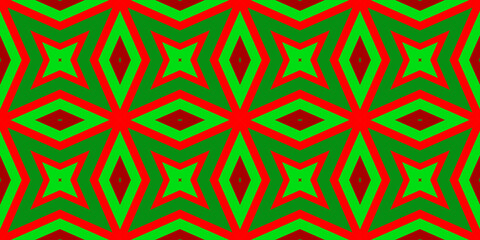 Seamless pattern banner red and green. Festive red and green Christmas pattern. Merry Christmas. Happy New Year.