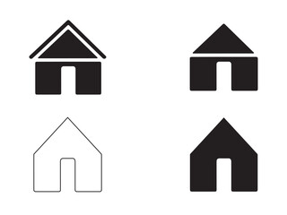 Fototapeta premium Home icon line vector illustration , house