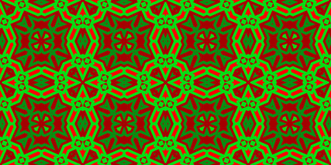 Seamless pattern banner red and green. Festive red and green Christmas pattern. Merry Christmas. Happy New Year.
