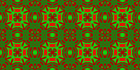 Seamless pattern banner red and green. Festive red and green Christmas pattern. Merry Christmas. Happy New Year.