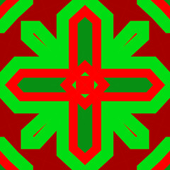 Seamless square pattern red and green. Christmas pattern green and red. Merry Christmas. Happy New Year.