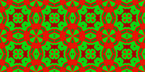 Seamless pattern banner red and green. Festive red and green Christmas pattern. Merry Christmas. Happy New Year.