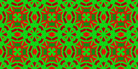 Seamless pattern banner red and green. Festive red and green Christmas pattern. Merry Christmas. Happy New Year.