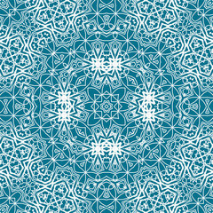 Christmas seamless pattern. Christmas background blue. Snowflake pattern. Happy New Year