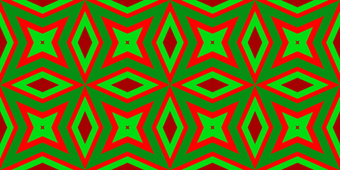 Seamless pattern banner red and green. Festive red and green Christmas pattern. Merry Christmas. Happy New Year.