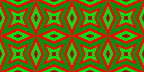 Seamless pattern banner red and green. Festive red and green Christmas pattern. Merry Christmas. Happy New Year.