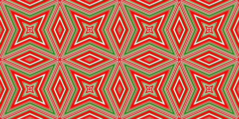 Seamless pattern banner red and green. Festive red and green Christmas pattern. Merry Christmas. Happy New Year.