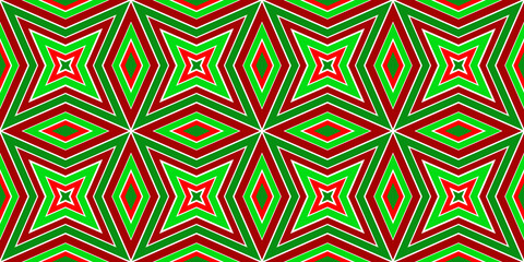 Seamless pattern banner red and green. Festive red and green Christmas pattern. Merry Christmas. Happy New Year.
