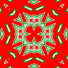 Seamless square pattern red and green. Christmas pattern green and red. Merry Christmas. Happy New Year.