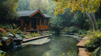 Obraz premium peaceful retreat,quiet getaway, calm escape, serene sanctuary