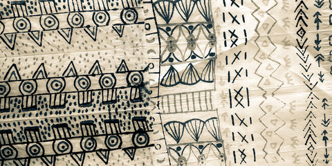 Boho Rug. Dark Organic Colors. For Fabric,