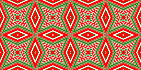 Seamless pattern banner red and green. Festive red and green Christmas pattern. Merry Christmas. Happy New Year.