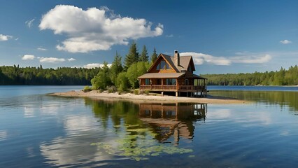 Secluded Cabin on a Lake