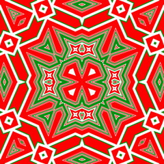 Seamless square pattern red and green. Christmas pattern green and red. Merry Christmas. Happy New Year.