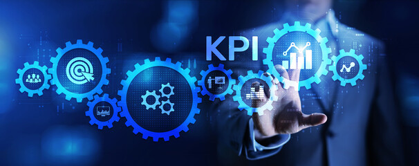 KPI Key performance indicator business finance concept on screen.
