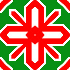 Seamless square pattern red and green. Christmas pattern green and red. Merry Christmas. Happy New Year.