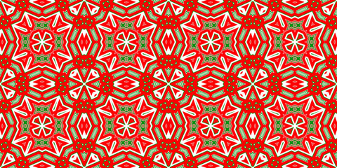 Seamless pattern banner red and green. Festive red and green Christmas pattern. Merry Christmas. Happy New Year.