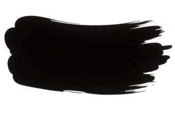 Fototapeta premium Abstract black brush strokes on transparent background. showcasing modern art and texture concepts in minimalistic design.