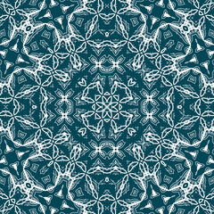 Christmas seamless pattern. Christmas background blue. Snowflake pattern. Happy New Year