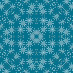 Christmas seamless pattern. Christmas background blue. Snowflake pattern. Happy New Year