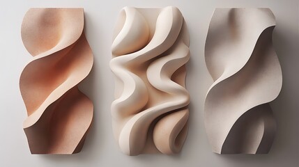 Calming Rhythms Illustration Featuring Soft Waves and Harmonious Abstract Patterns