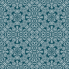 Christmas seamless pattern. Christmas background blue. Snowflake pattern. Happy New Year