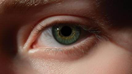 Obraz premium Close-up shot of human green eye