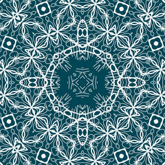 Christmas seamless pattern. Christmas background blue. Snowflake pattern. Happy New Year