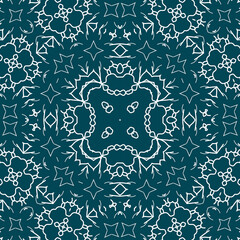 Christmas seamless pattern. Christmas background blue. Snowflake pattern. Happy New Year