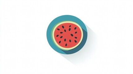 Fototapeta premium Colorful Watermelon Icon Vector Illustration for Design Projects