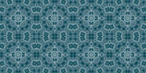 Christmas seamless pattern. Christmas background banner blue. Frost pattern. Happy New Year.