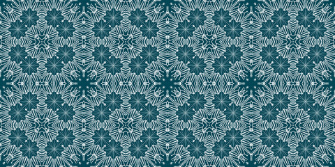 Christmas seamless pattern. Christmas background banner blue. Frost pattern. Happy New Year.
