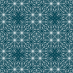 Christmas seamless pattern. Christmas background blue. Snowflake pattern. Happy New Year