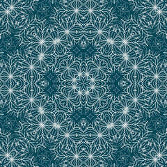 Christmas seamless pattern. Christmas background blue. Snowflake pattern. Happy New Year