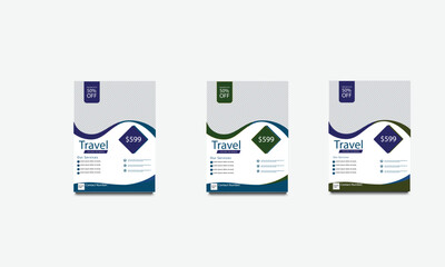 A vibrant, eye-catching travel flyer design featuring tropical imagery, bold typography, and a warm color scheme. Ideal for promoting vacation packages, tours, and travel services, fully customizable.