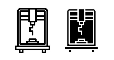 3D printing Icon collection in filled and stroke style.