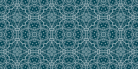 Christmas seamless pattern. Christmas background banner blue. Frost pattern. Happy New Year.